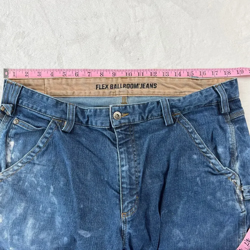 Duluth Trading Men's Carpenter Painters Jeans Size 38X31 Ballroom Flex